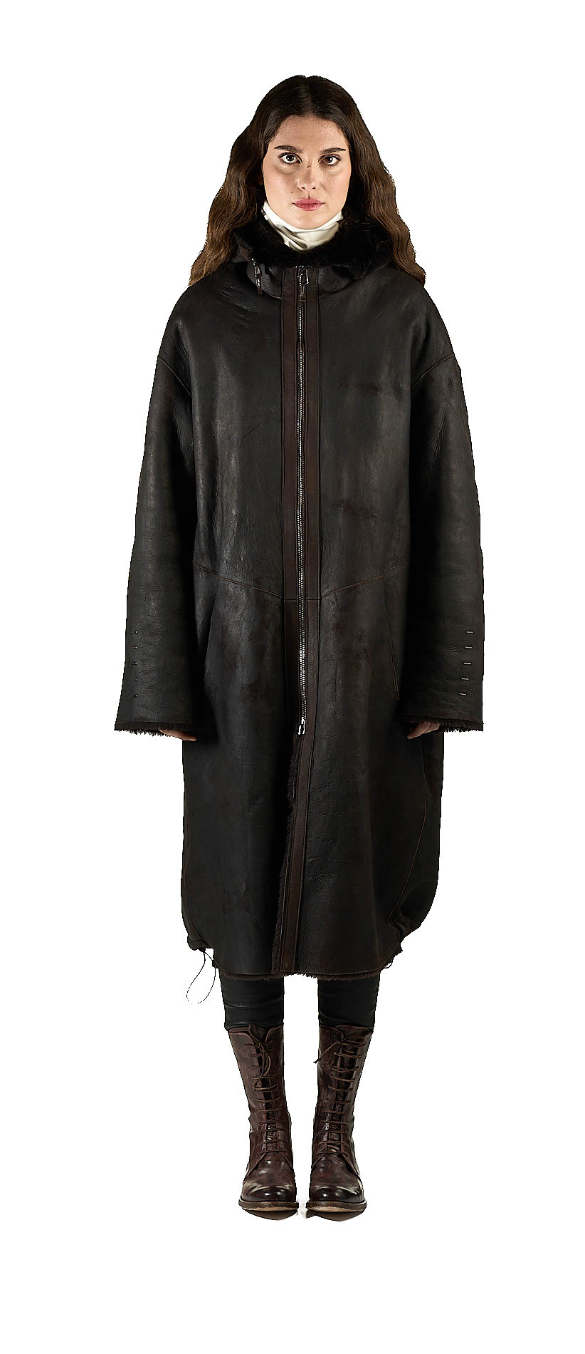 DANIELE BASTA LEATHER AND SILVER JACKET